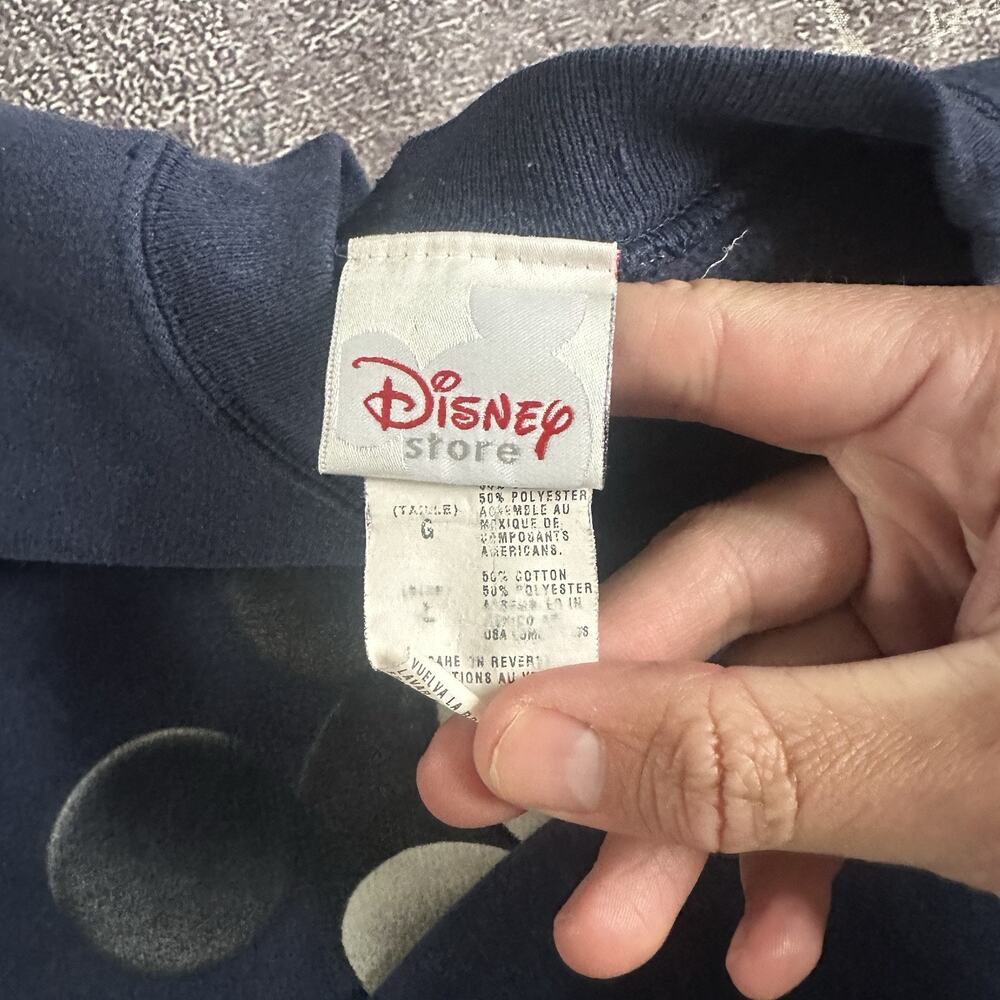 Men's Vintage Disney Store New York Mickey Mouse Navy Crewneck Sweatshirt Sz L